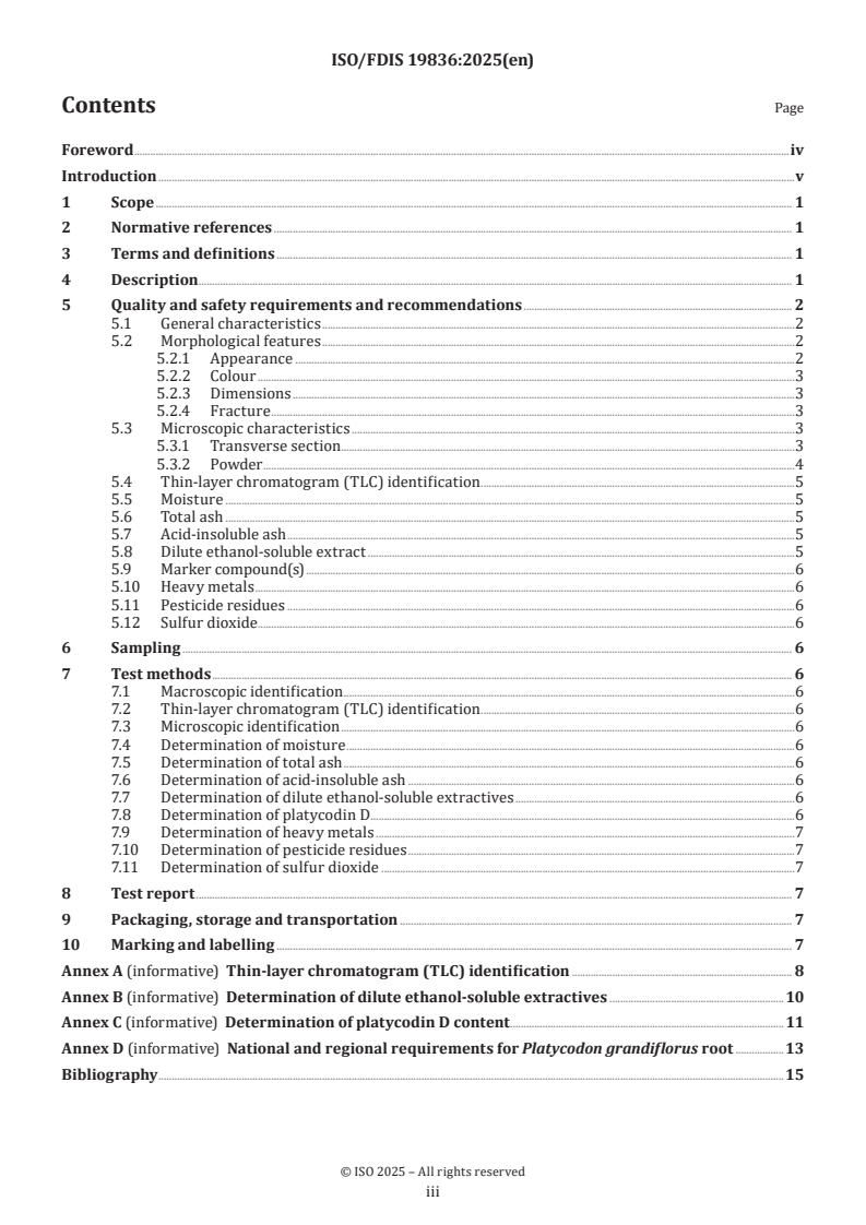 ISO/FDIS 19836 - Traditional Chinese medicine — Platycodon grandiflorus root
Released:11. 04. 2025