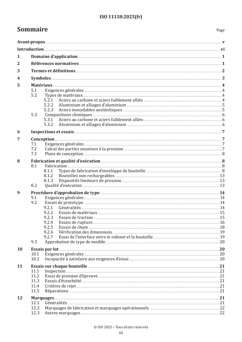 ISO 11118:2025 - Bouteilles à gaz — Bouteilles à gaz métalliques non rechargeables — Spécifications et méthodes d’essai
Released:10. 01. 2025