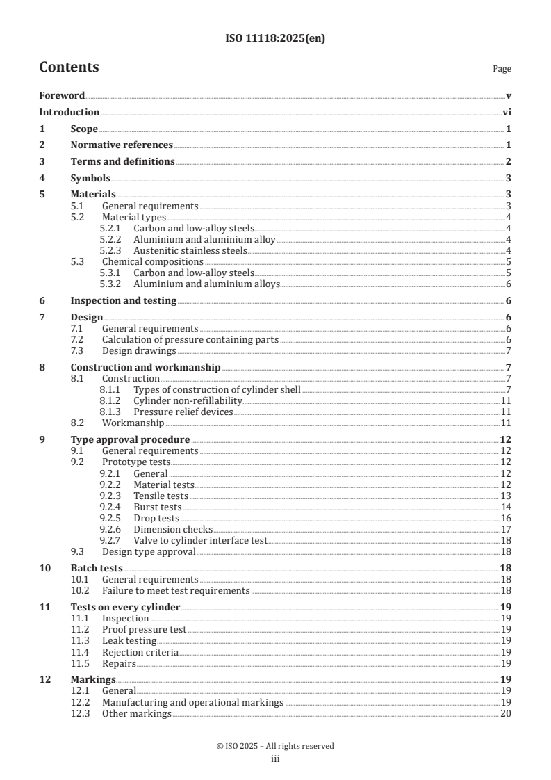 ISO 11118:2025 - Gas cylinders — Non-refillable metallic gas cylinders — Specification and test methods
Released:10. 01. 2025