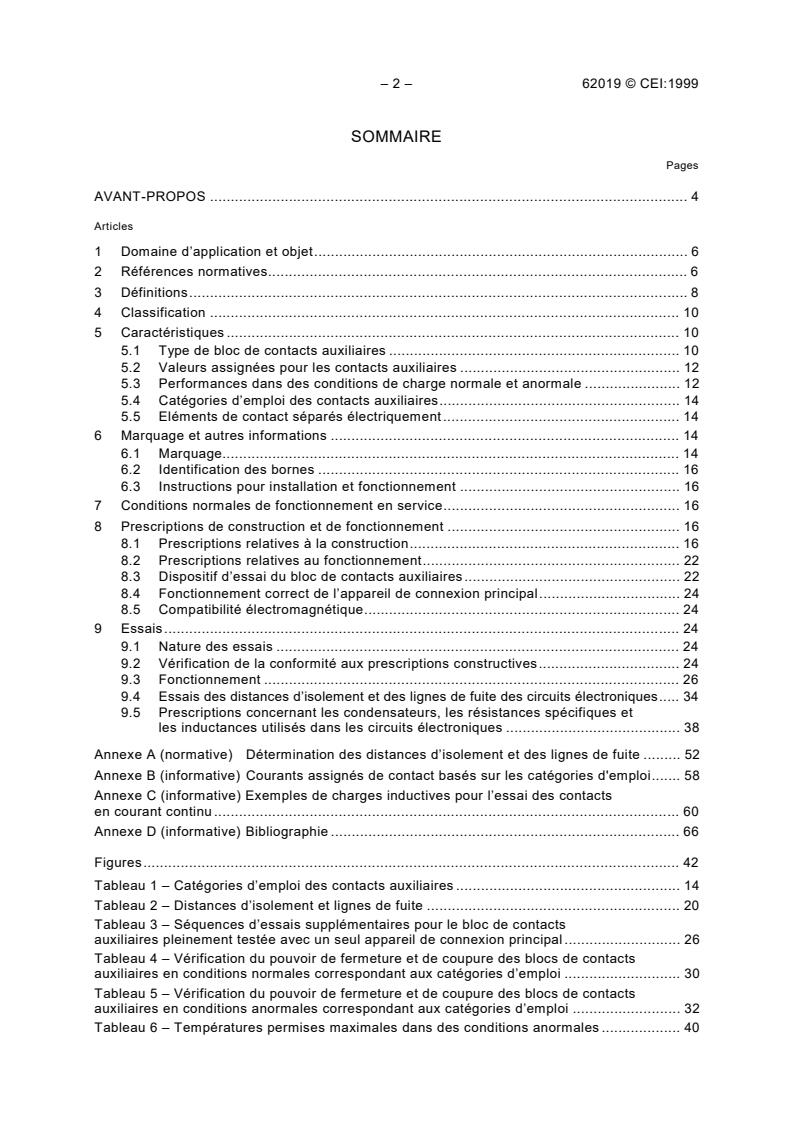 IEC 62019:1999 IEC 62019:1999 - Electrical accessories - Circuit-breakers and similar equipment for household use - Auxiliary contact units - Page 4 preview