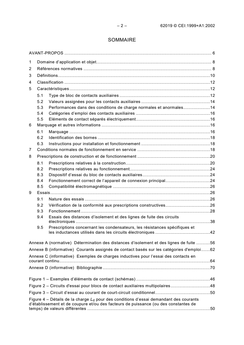 IEC 62019:1999 IEC 62019:1999+AMD1:2002 CSV - Electrical accessories - Circuit-breakers and similar equipment for household use - Auxiliary contact units
Released:1/31/2003
Isbn:2831867835 - Page 4 preview