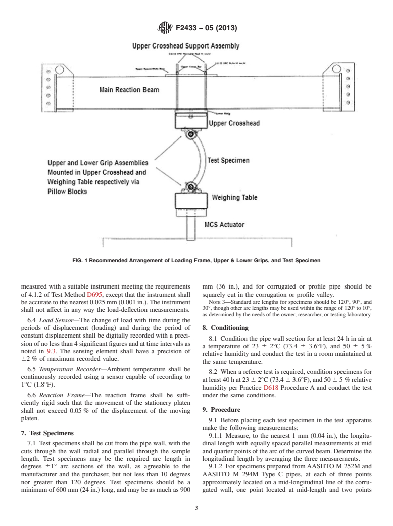 ASTM F2433-05(2013) - Standard Test Method for  Determining Thermoplastic Pipe Wall Stiffness