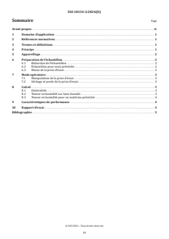 ISO 18134-2:2024 - Biocombustibles solides — Dosage de la teneur en humidité — Partie 2: Méthode simplifiée
Released:22. 03. 2024 - Page 3 preview