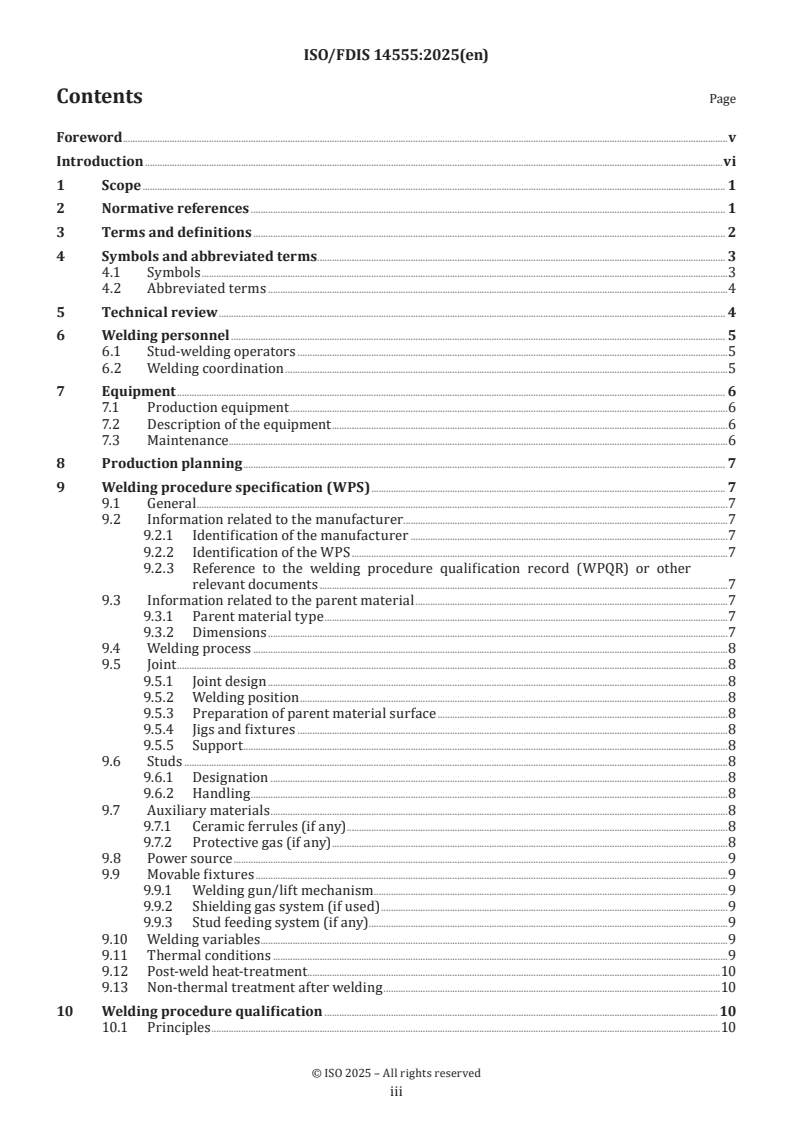 ISO/FDIS 14555 - Welding — Arc stud welding of metallic materials
Released:23. 04. 2025