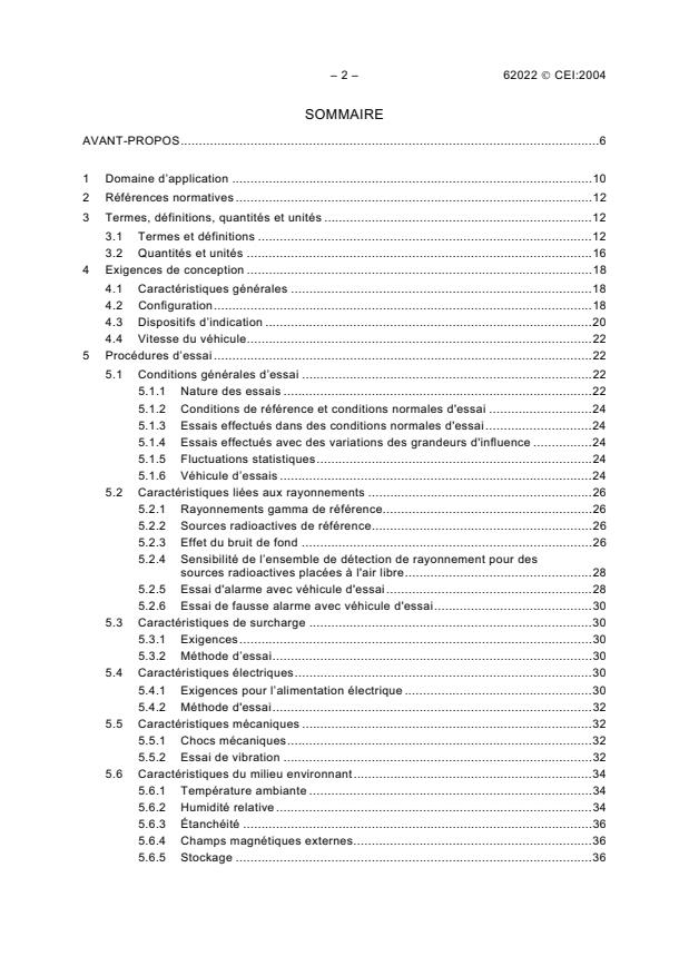 IEC 62022:2004 IEC 62022:2004 - Installed monitors for the control and detection of gamma radiations contained in recyclable or non-recyclable materials transported by vehicles - Page 4 preview
