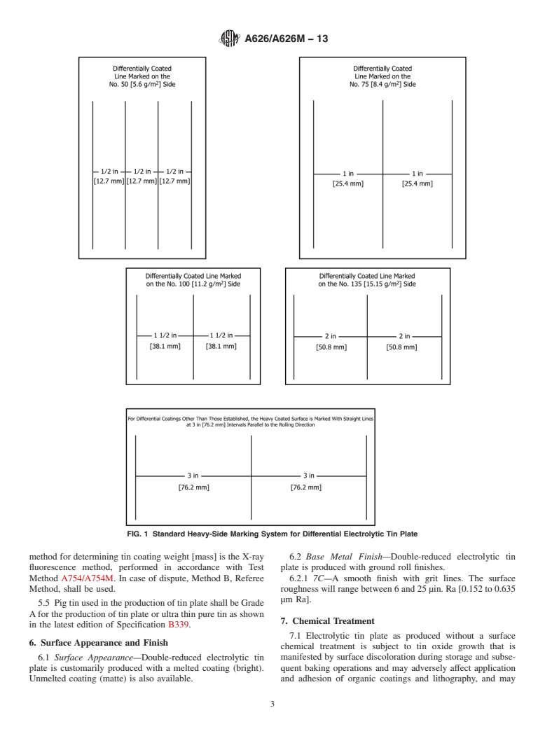 ASTM A626/A626M-13 - Standard Specification for  Tin Mill Products, Electrolytic Tin Plate, Double Reduced