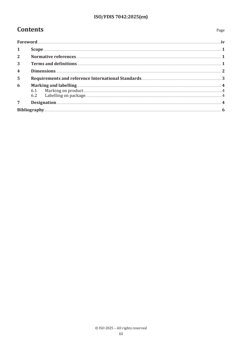 ISO/FDIS 7042 - Fasteners — Prevailing torque hexagon nuts — High nuts (all metal)
Released:10. 03. 2025
