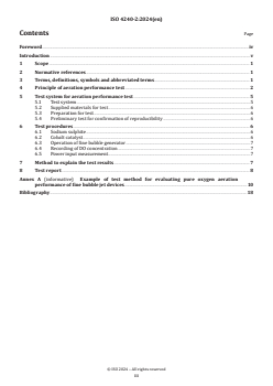 ISO 4240-2:2024 - Fine bubble technology — Environmental applications — Part 2: Test method for evaluating aeration performance of fine bubble jet devices
Released:12. 09. 2024 - Page 3 preview