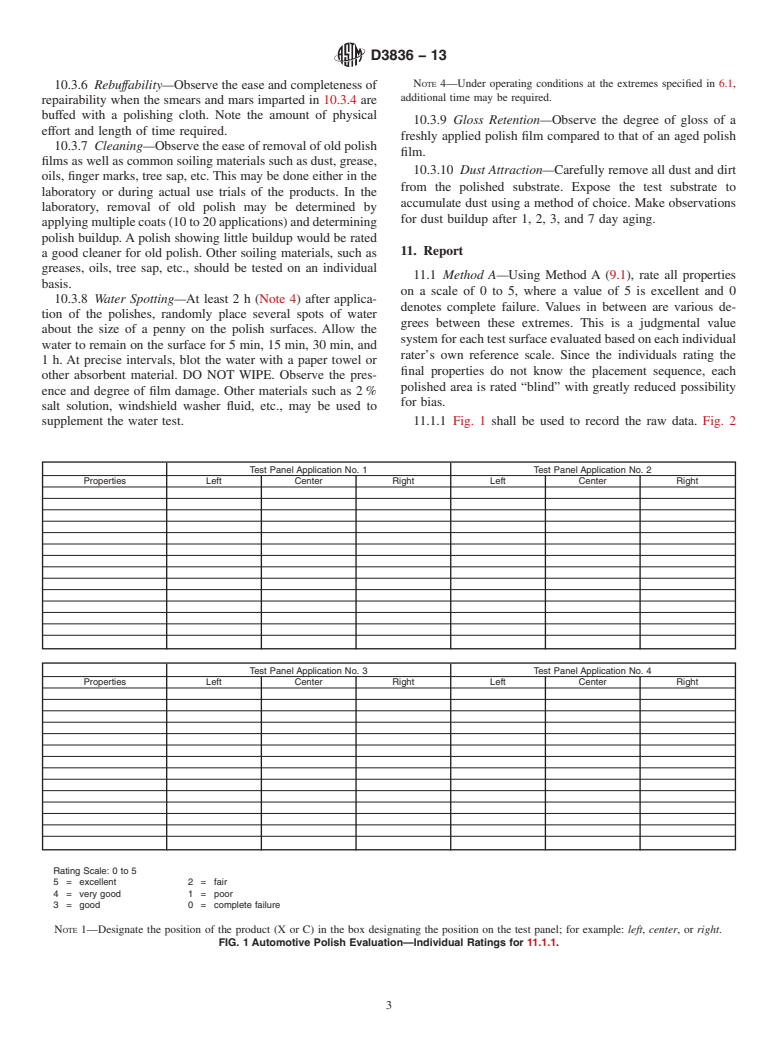 ASTM D3836-13 - Standard Practice for Evaluation of  Automotive Polish