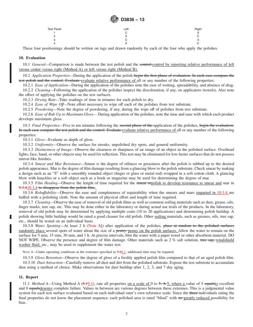 REDLINE ASTM D3836-13 - Standard Practice for Evaluation of  Automotive Polish