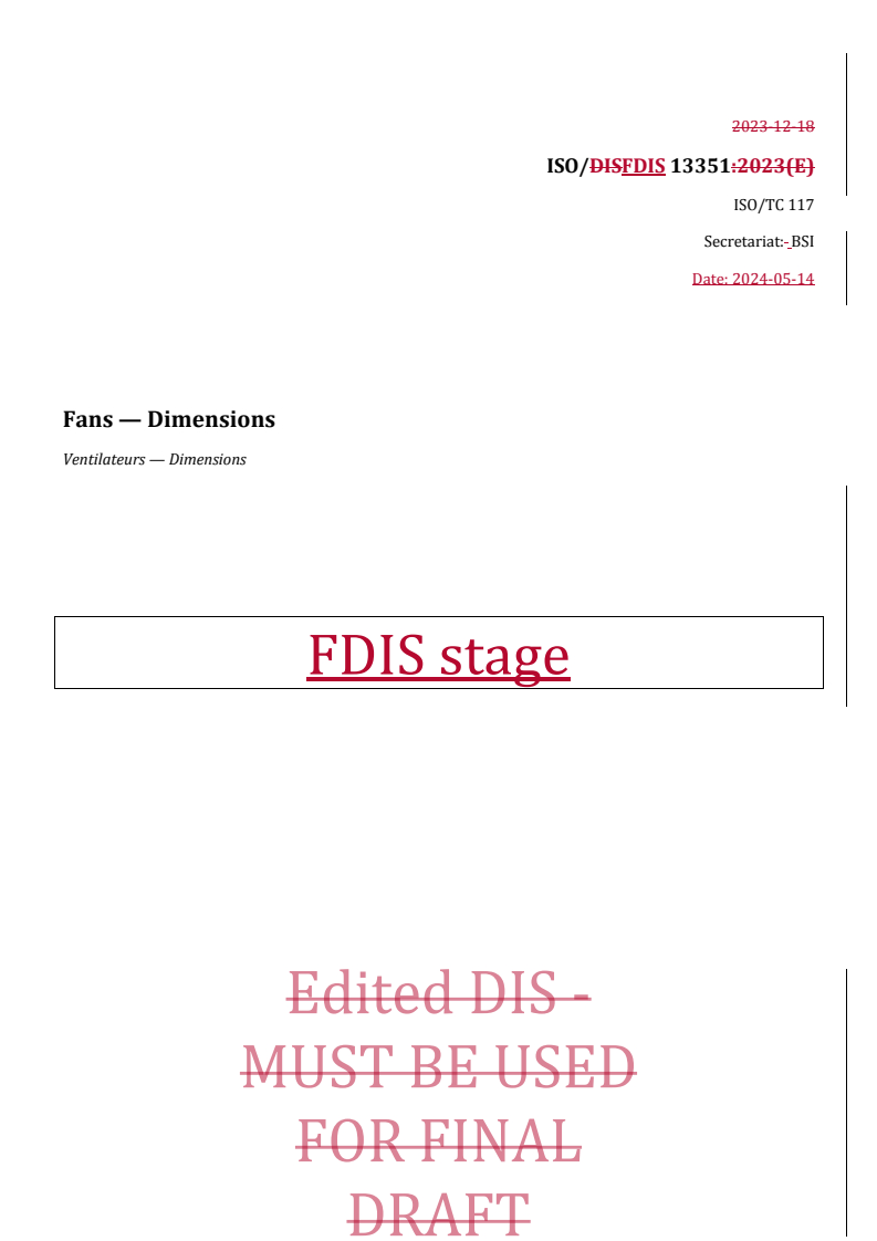 REDLINE ISO/FDIS 13351 - Fans — Dimensions
Released:15. 05. 2024