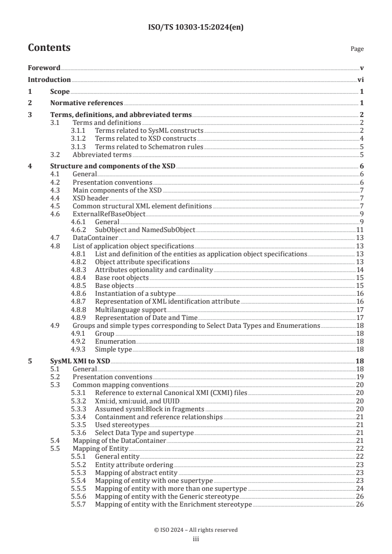 ISO/TS 10303-15:2024 - Industrial automation systems and integration — Product data representation and exchange — Part 15: Description methods: SysML XMI to XSD transformation
Released:24. 07. 2024