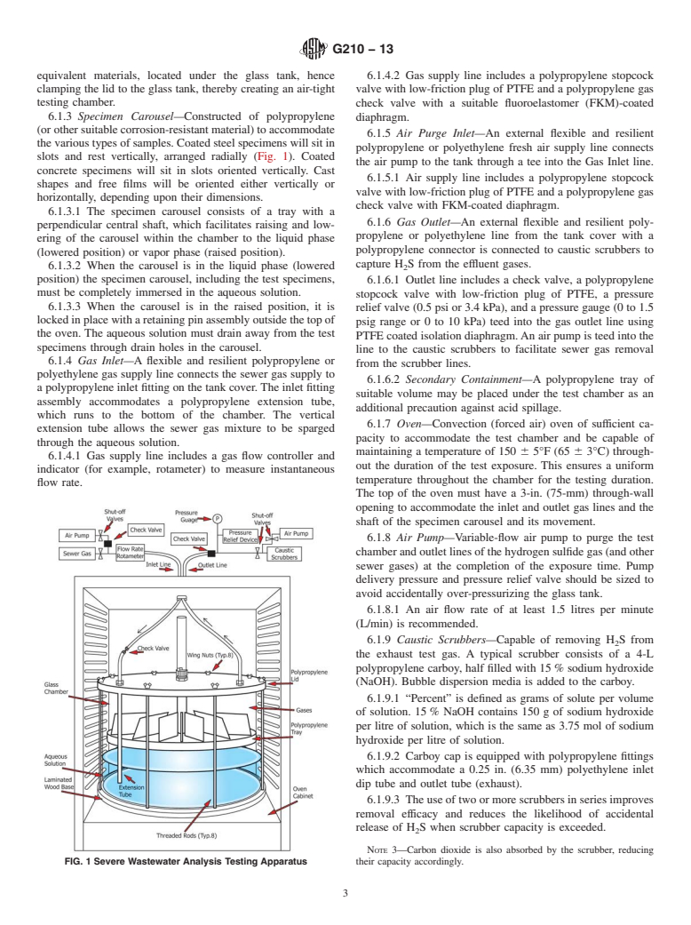 ASTM G210-13 - Standard Practice for Operating the Severe Wastewater Analysis Testing Apparatus