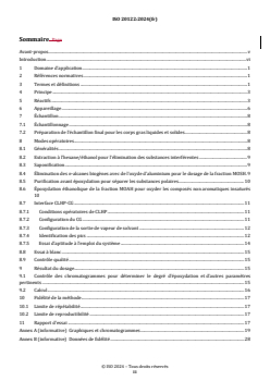 REDLINE ISO 20122:2024 - Huiles végétales — Dosage des hydrocarbures saturés d’huile minérale (MOSH) et des hydrocarbures aromatiques d’huile minérale (MOAH) par analyse par chromatographie en phase liquide haute performance et chromatographie en phase gazeuse couplées à un détecteur à ionisation de flamme (CLHP-CG-FID) en ligne — Méthode pour une faible limite de quantification
Released:6. 11. 2024 - Page 3 preview