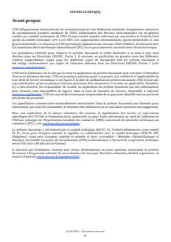 ISO 20122:2024 - Huiles végétales — Dosage des hydrocarbures saturés d’huile minérale (MOSH) et des hydrocarbures aromatiques d’huile minérale (MOAH) par analyse par chromatographie en phase liquide haute performance et chromatographie en phase gazeuse couplées à un détecteur à ionisation de flamme (CLHP-CG-FID) en ligne — Méthode pour une faible limite de quantification
Released:6. 11. 2024 - Page 4 preview