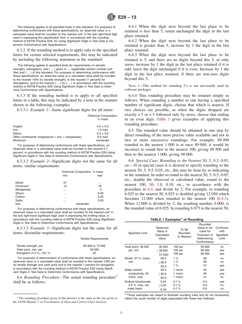 ASTM E29-13 - Standard Practice for  Using Significant Digits in Test Data to Determine Conformance  with Specifications