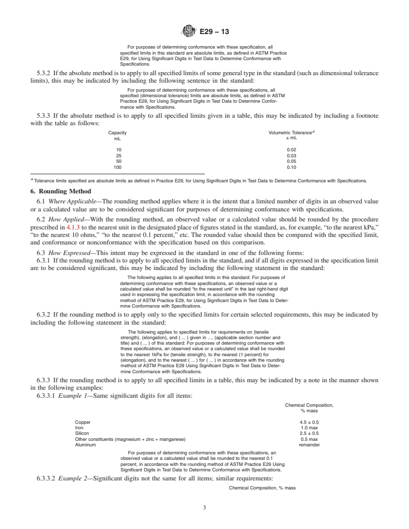 REDLINE ASTM E29-13 - Standard Practice for  Using Significant Digits in Test Data to Determine Conformance  with Specifications