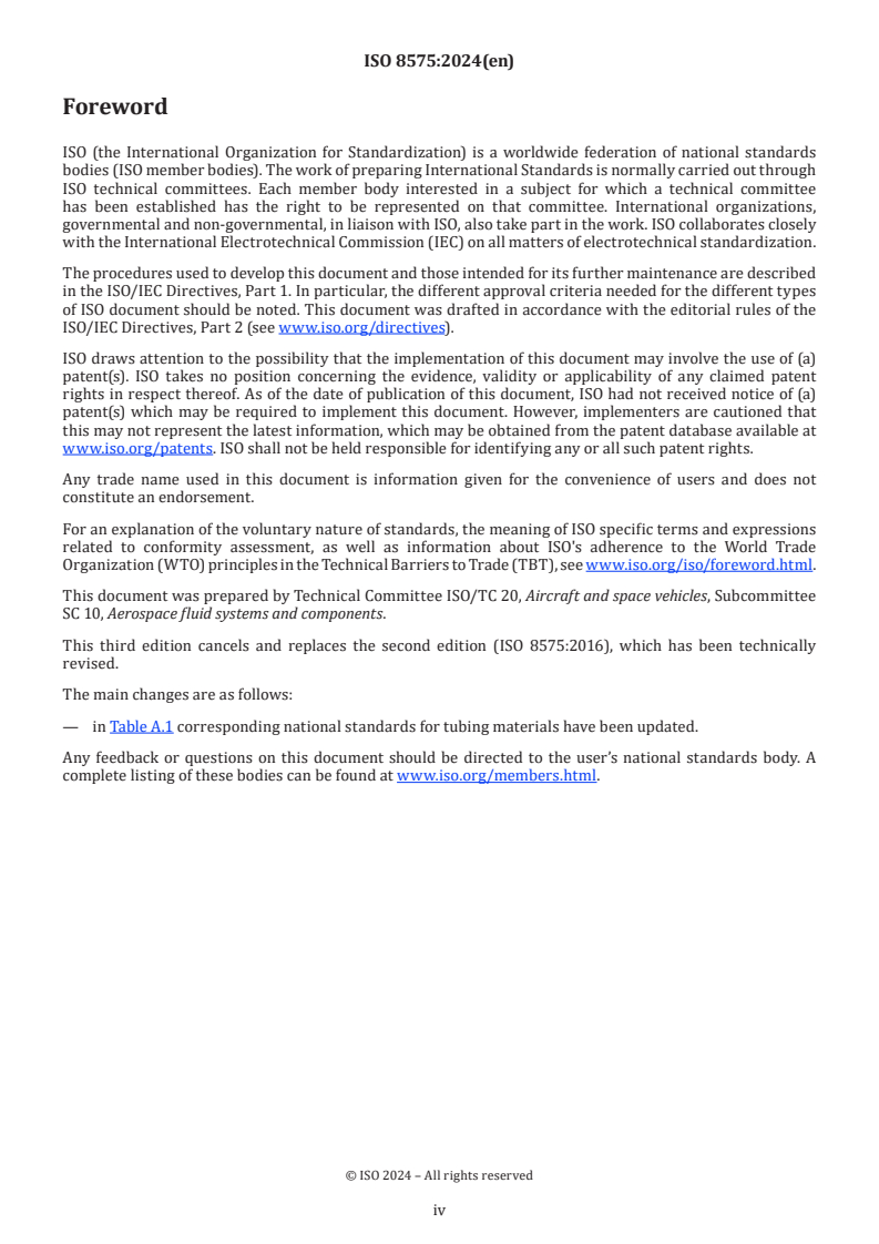 ISO 8575:2024 ISO 8575:2024 - Aerospace series — Fluid systems — Hydraulic system tubing
Released:22. 03. 2024 - Page 4 preview