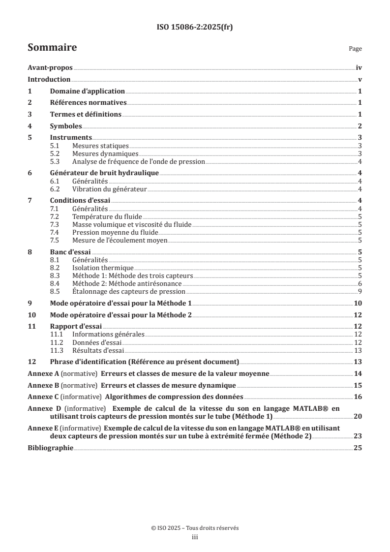 ISO 15086-2:2025 - Transmissions hydrauliques — Évaluation des caractéristiques du bruit liquidien des composants et systèmes — Partie 2: Mesurage de la vitesse du son émis dans un fluide dans une tuyauterie
Released:14. 02. 2025