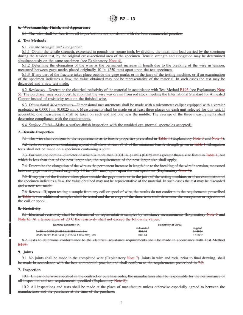 REDLINE ASTM B2-13 - Standard Specification for Medium-Hard-Drawn Copper Wire