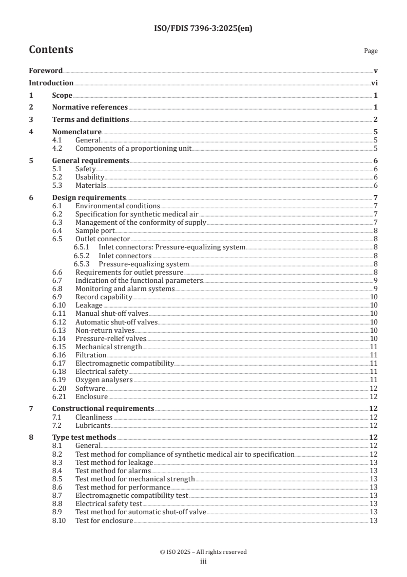 ISO/FDIS 7396-3 - Medical gas pipeline systems — Part 3: Proportioning units for the production of synthetic medical air
Released:18. 03. 2025