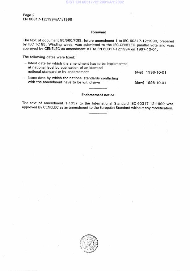 EN 60317-12:1994/A1:1998 EN 60317-12:2001/A1:2002 - Page 4 preview