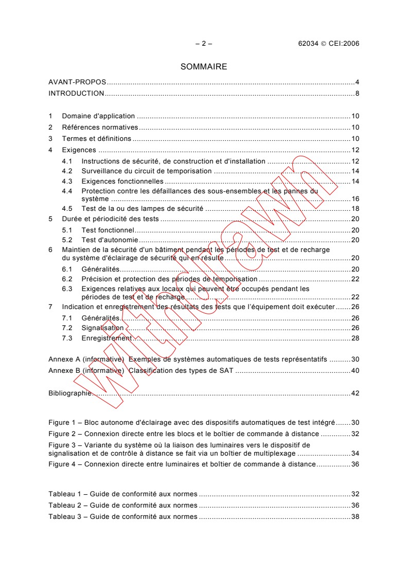 IEC 62034:2006 IEC 62034:2006 - Automatic test systems for battery powered emergency escape lighting
Released:5/23/2006
Isbn:283188666X - Page 4 preview