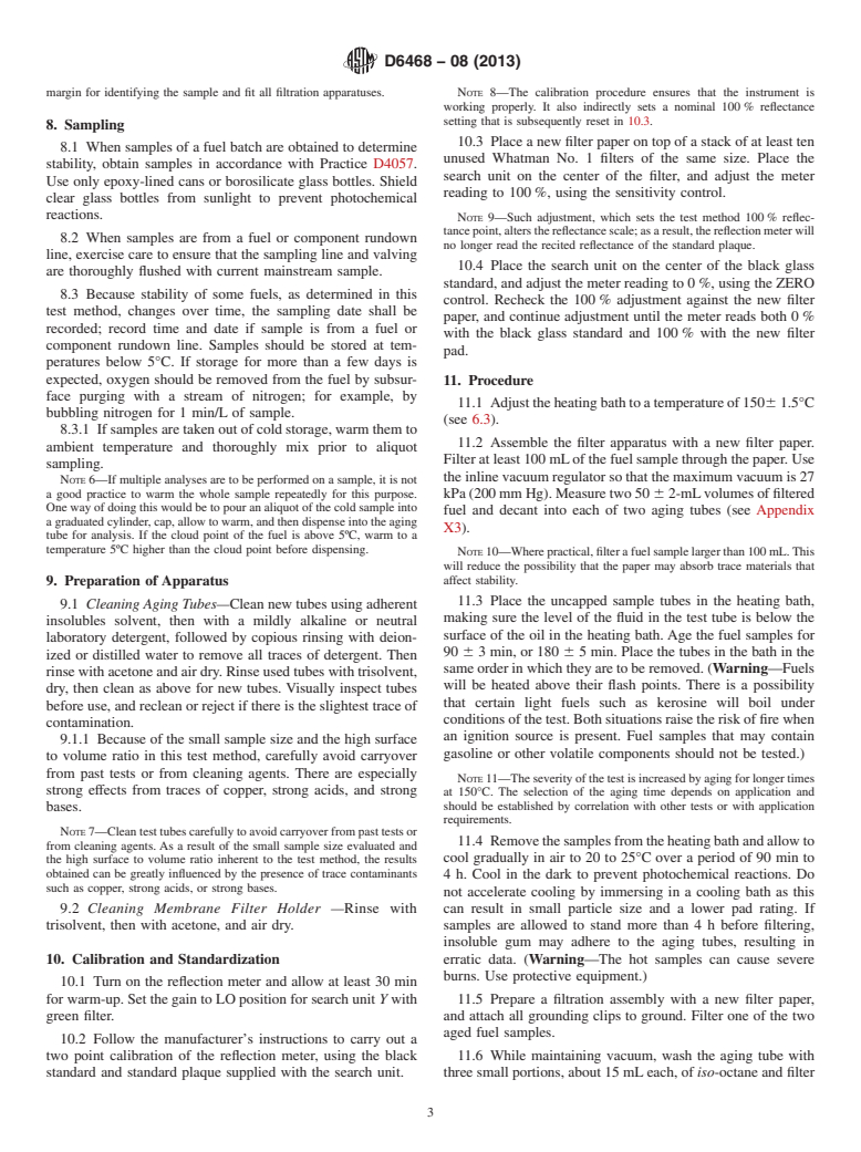 ASTM D6468-08(2013) - Standard Test Method for  High Temperature Stability of Middle Distillate Fuels