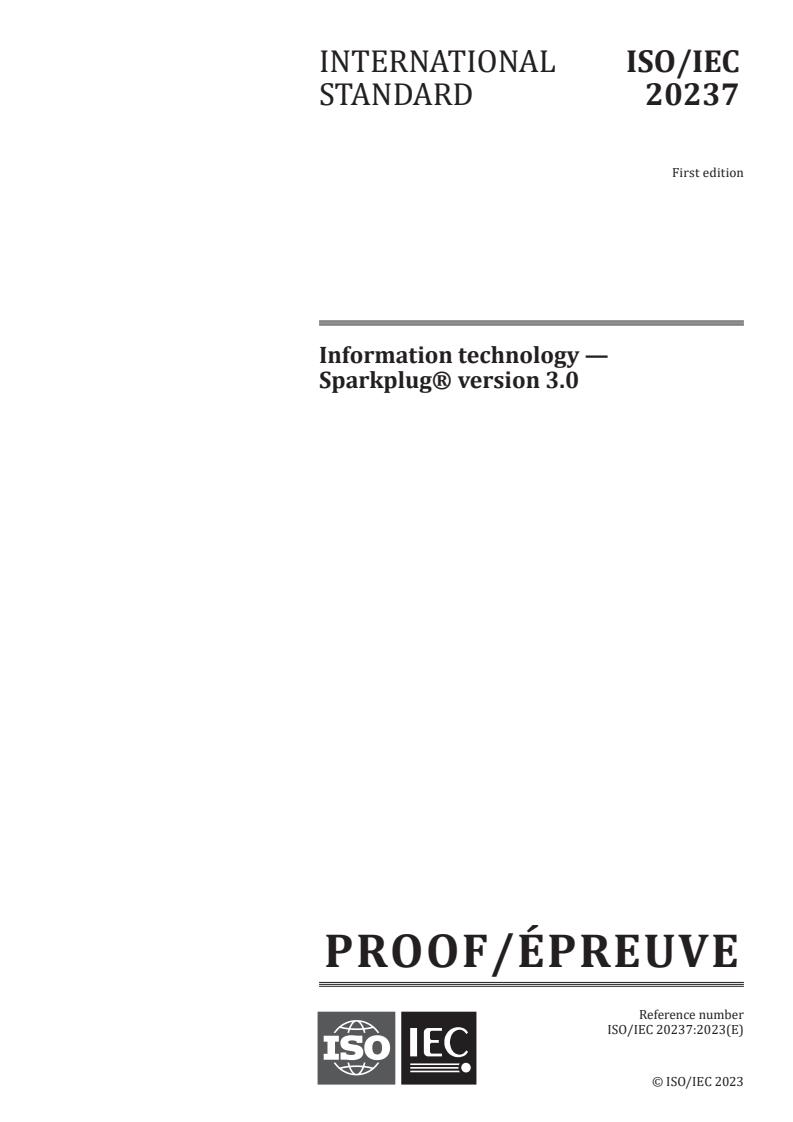 ISO/IEC PRF 20237 - Information technology — Sparkplug® version 3.0
Released:14. 09. 2023