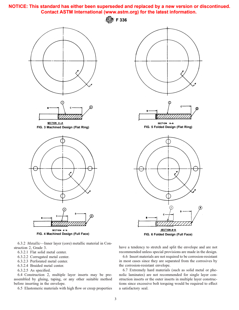 ASTM F336-97 - Standard Practice for Design and Construction of Nonmetallic Enveloped Gaskets for Corrosive Service