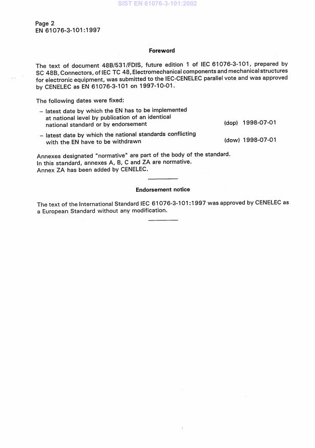 EN 61076-3-101:1997 EN 61076-3-101:2002 - Page 4 preview