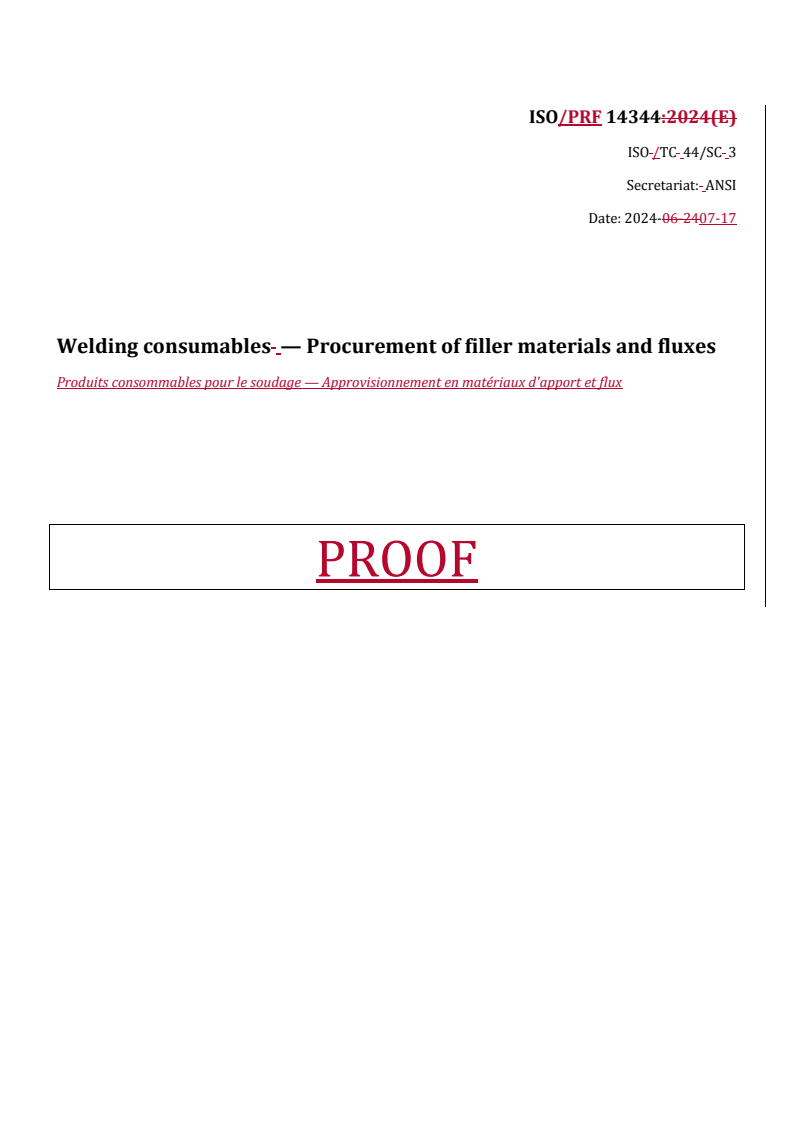 ISO 14344 - Welding consumables — Procurement of filler materials and ...