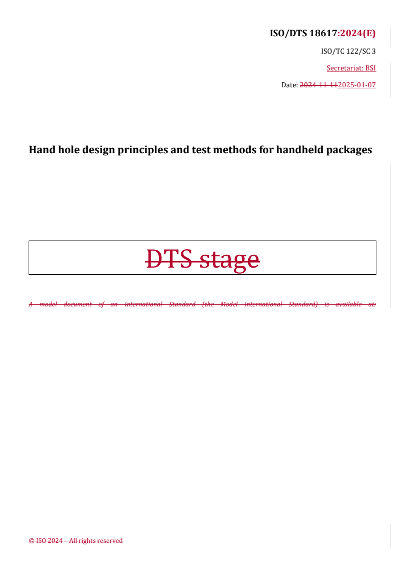 REDLINE ISO/DTS 18617 - Hand hole design principles and test methods for handheld packages
Released:8. 01. 2025