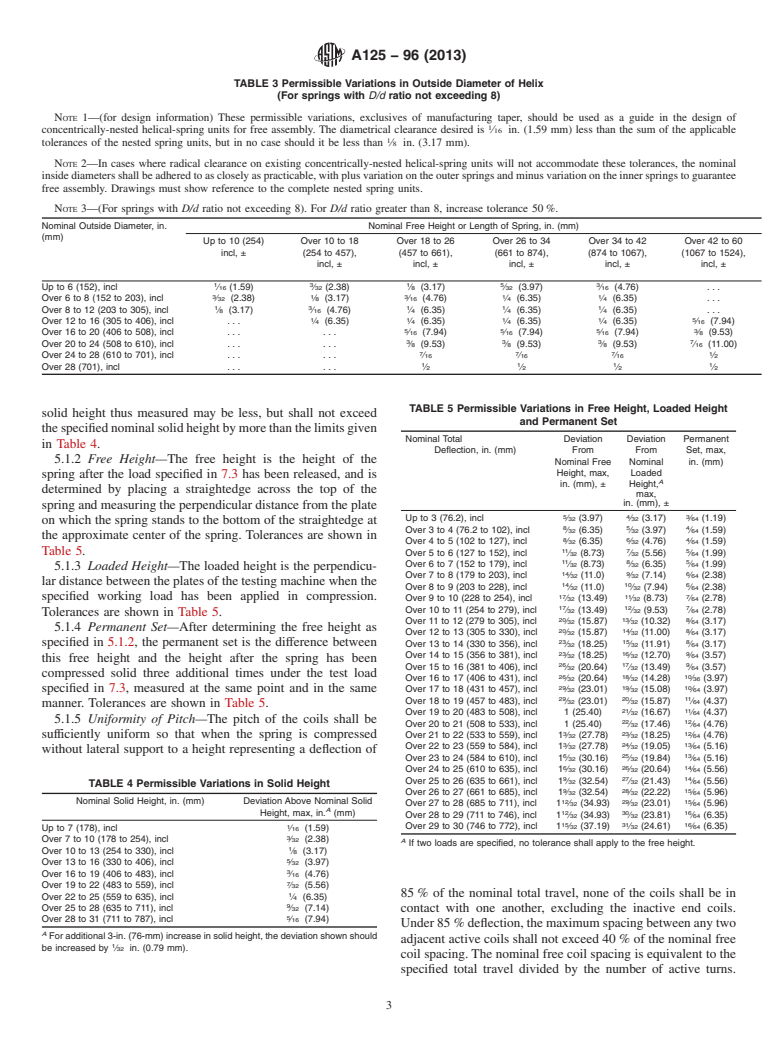 ASTM A125-96(2013) - Standard Specification for  Steel Springs, Helical, Heat-Treated