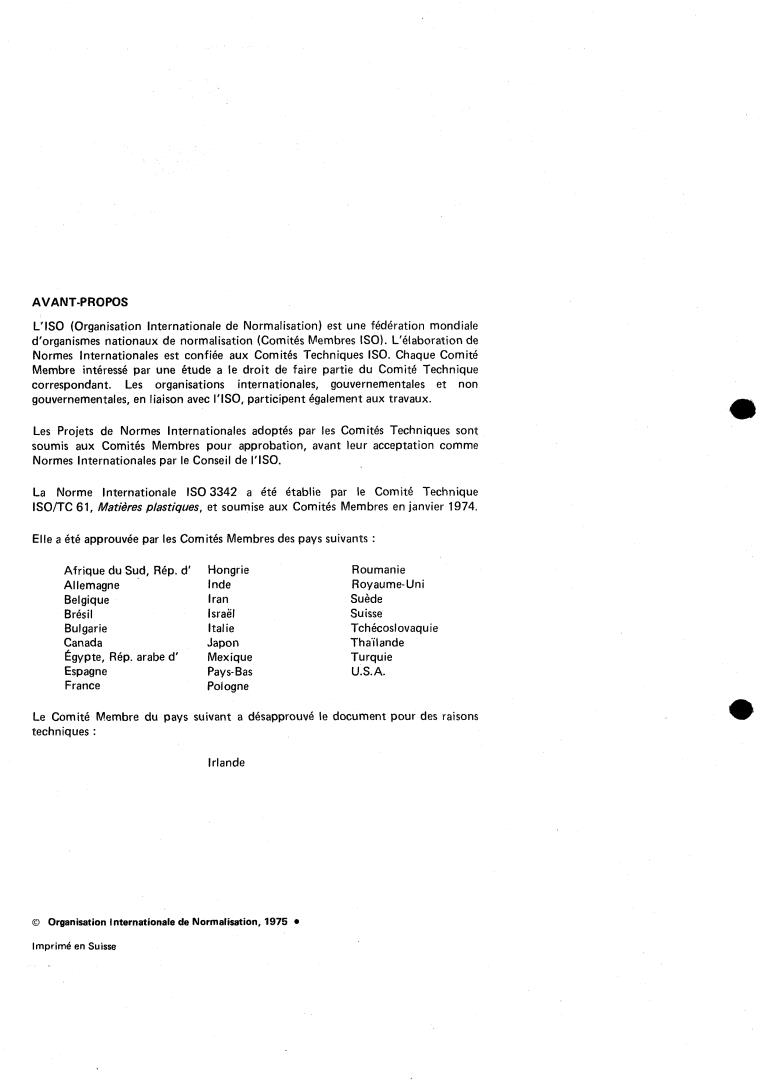ISO 3342:1975 ISO 3342:1975 - Textile glass — Determination of tensile breaking force of mats
Released:12/1/1975 - Page 2 preview