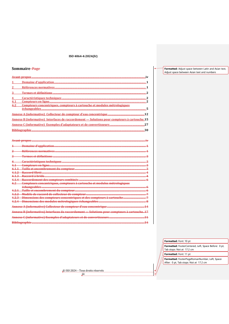 REDLINE ISO 4064-4:2024 - Compteurs d'eau potable froide et d'eau chaude — Partie 4: Exigences non métrologiques non couvertes par l'ISO 4064-1
Released:12/19/2024