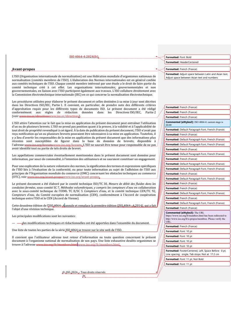 ISO 4064-4:2024 REDLINE ISO 4064-4:2024 - Compteurs d'eau potable froide et d'eau chaude — Partie 4: Exigences non métrologiques non couvertes par l'ISO 4064-1
Released:12/19/2024 - Page 4 preview