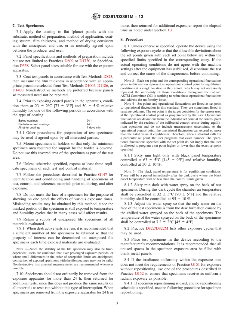 ASTM D3361/D3361M-13 - Standard Practice for Unfiltered Open-Flame Carbon-Arc Exposures of Paint and Related Coatings