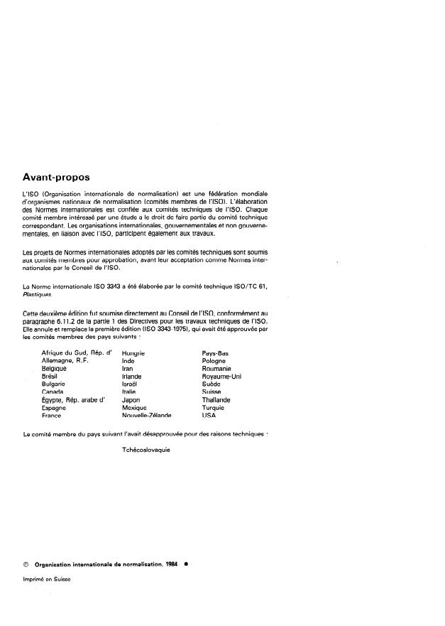 ISO 3343:1984 ISO 3343:1984 - Verre textile -- Fils -- Détermination de l'indice d'équilibre en torsion - Page 2 preview