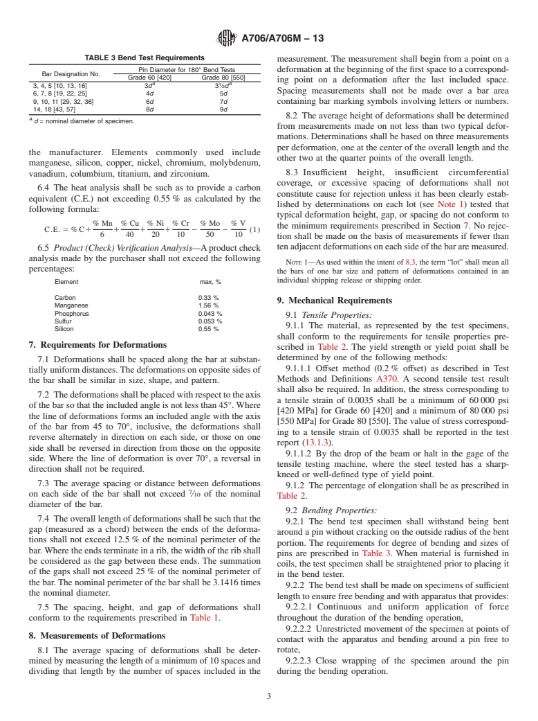 ASTM A706/A706M-13 - Standard Specification for  Low-Alloy Steel Deformed and Plain Bars for Concrete Reinforcement