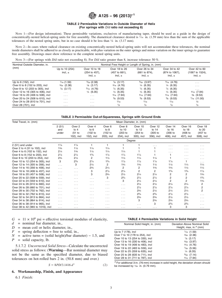 ASTM A125-96(2013)e1 - Standard Specification for  Steel Springs, Helical, Heat-Treated