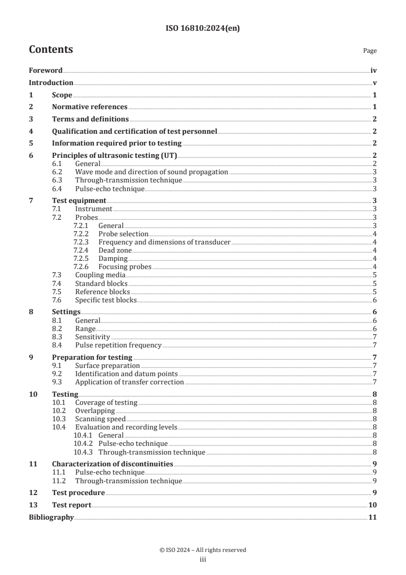 ISO 16810:2024 - Non-destructive testing — Ultrasonic testing — General principles
Released:16. 10. 2024