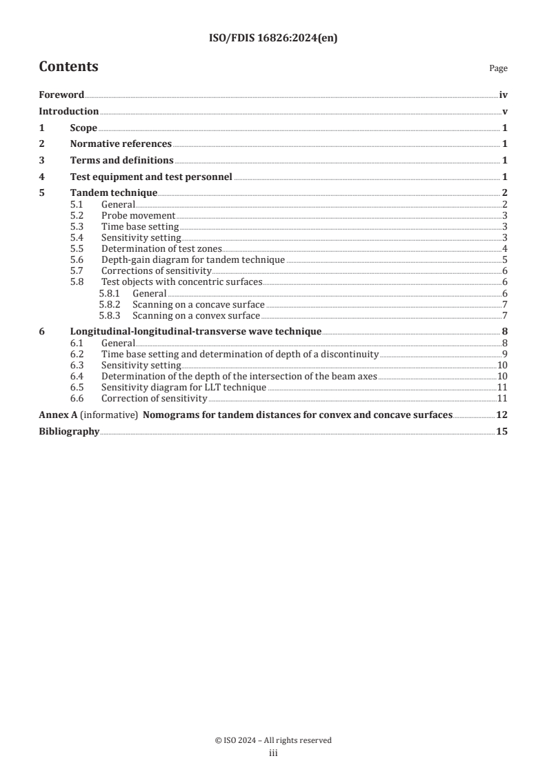 ISO/FDIS 16826 - Non-destructive testing — Ultrasonic testing — Testing for discontinuities perpendicular to the surface
Released:11/20/2024