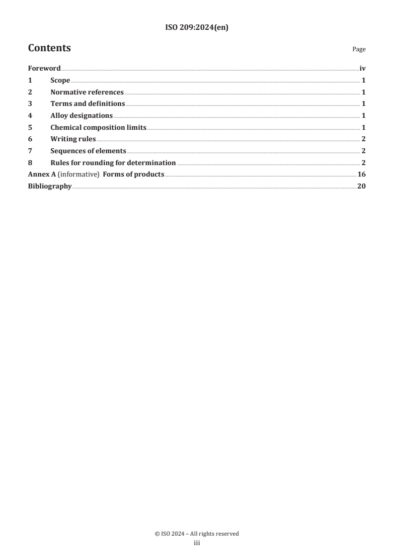 ISO 209:2024 - Wrought aluminium and aluminium alloys — Chemical composition
Released:12/19/2024