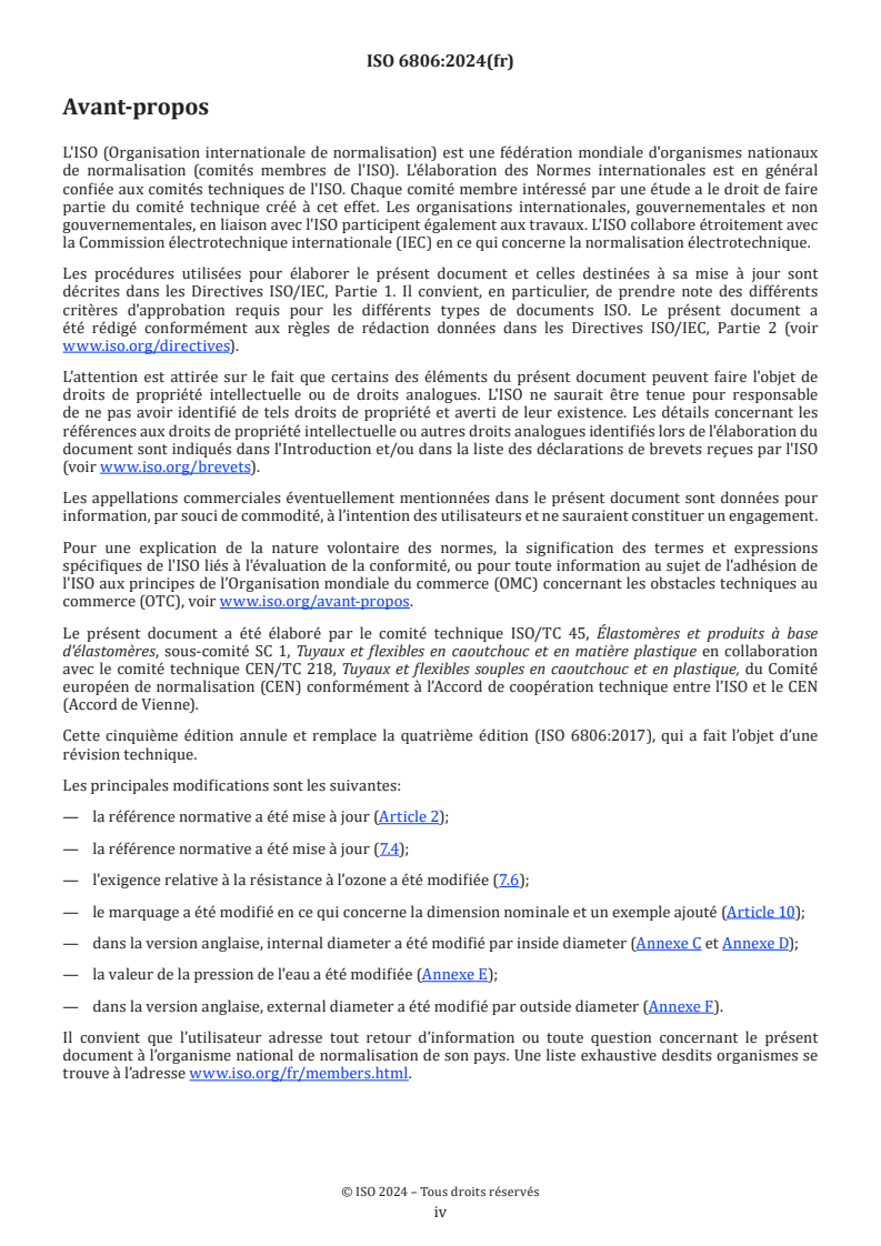 ISO 6806:2024 ISO 6806:2024 - Tuyaux et flexibles en caoutchouc pour brûleurs à fuel — Spécifications
Released:8. 05. 2024 - Page 4 preview