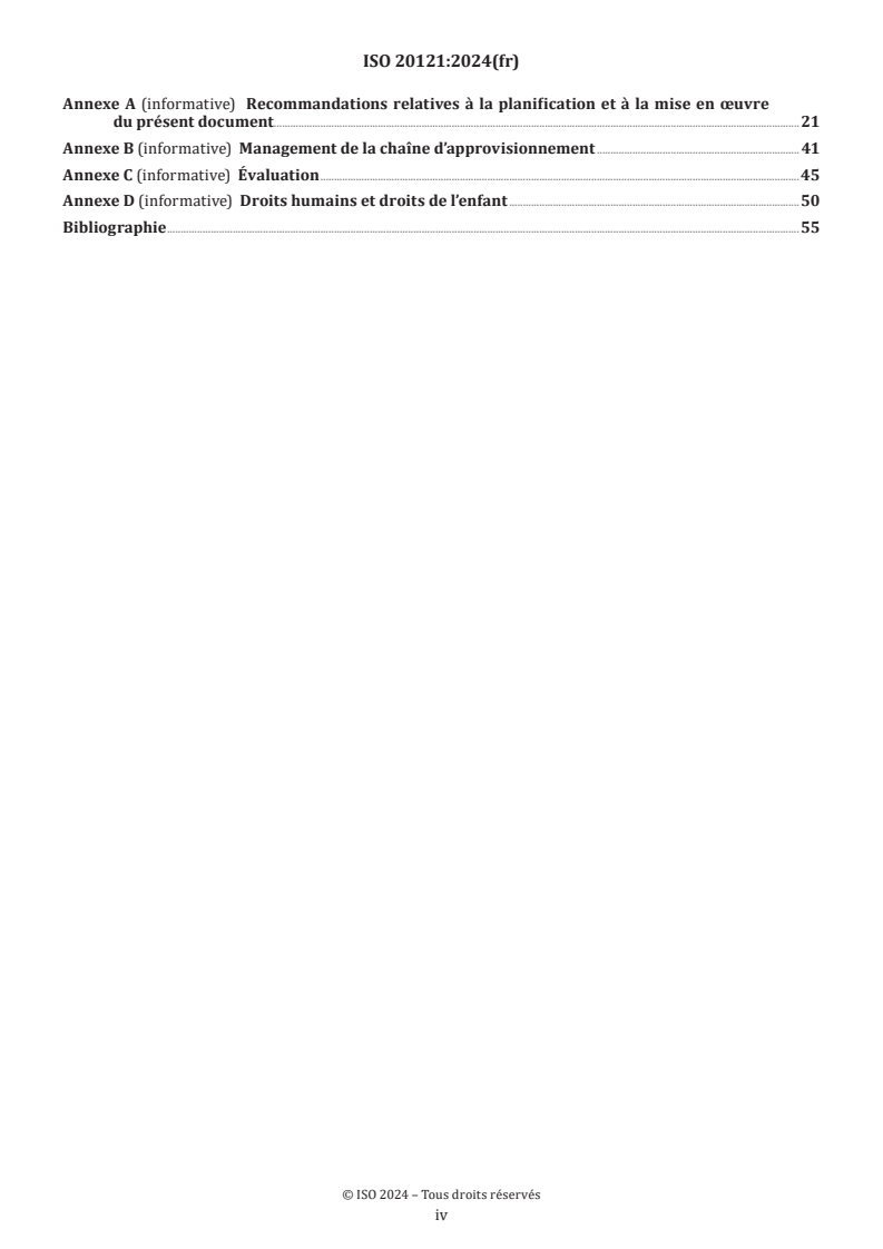 ISO 20121:2024 ISO 20121:2024 - Systèmes de management responsable appliqués à l'activité événementielle — Exigences et recommandations de mise en oeuvre
Released:3. 04. 2024 - Page 4 preview