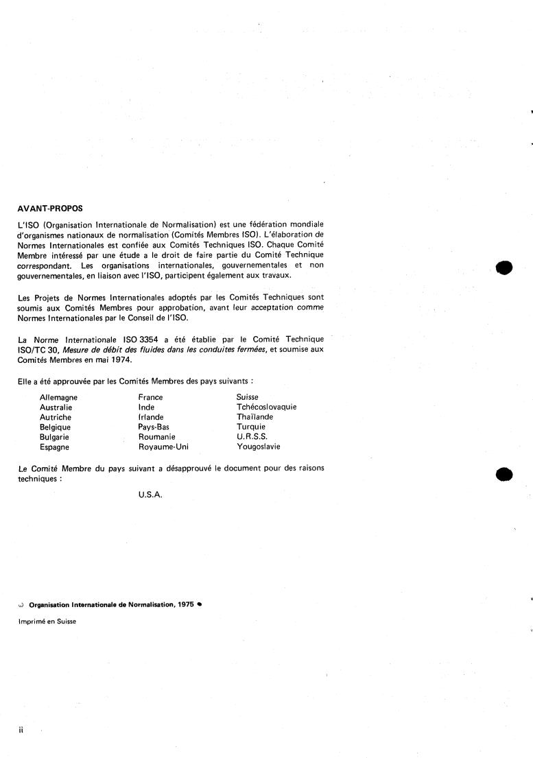 ISO 3354:1975 ISO 3354:1975 - Measurement of clean water flow in closed conduits — Velocity-area method using current-meters
Released:9/1/1975 - Page 2 preview