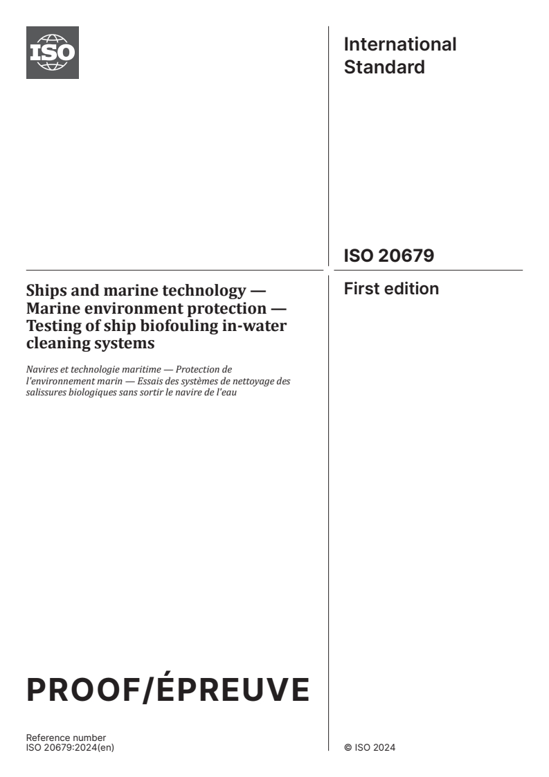ISO 20679 - Ships and marine technology — Marine environment protection ...