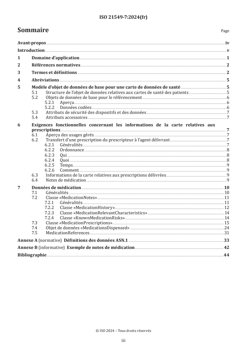 ISO 21549-7:2024 - Informatique de santé — Données relatives aux cartes de santé des patients — Partie 7: Données de médication
Released:8. 02. 2024