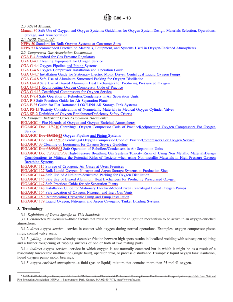 REDLINE ASTM G88-13 - Standard Guide for Designing Systems for Oxygen Service